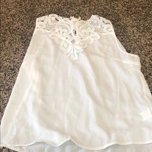 Crochet white lace blouse